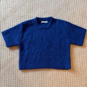 Zara Deep Blue Knit Top
